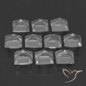 Shop natural 8.36ct Blanc clair Topaze gems, Carré, from Brésil at GemSelect. In stock, global shipping!