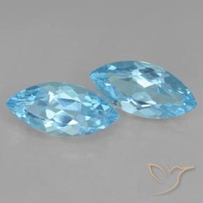 Shop natural 7.17ct Bleu Suisse Topaze gems, Marquise, from Brésil at GemSelect. In stock, global shipping!