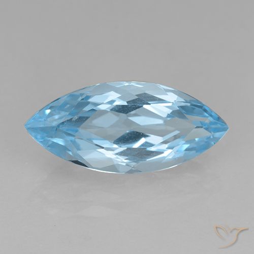 3.93ct Naturel Bleu ciel Topaze, Marquise, VVS
