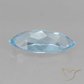Topaze Bleu ciel naturelle Marquise, 3.93 ct, VVS