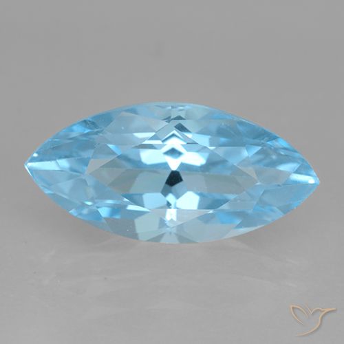 4.17ct Naturel Bleu Suisse Topaze, Marquise, VS