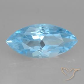 Topaze Bleu Suisse naturelle Marquise, 4.17 ct, VS