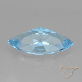 Topaze Bleu Suisse naturelle Marquise, 4.17 ct, VS