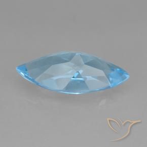 Topaze Bleu ciel naturelle Marquise, 3.51 ct, VVS-VS