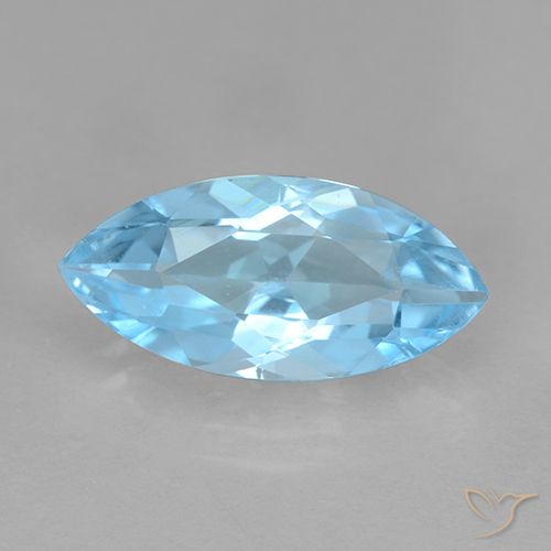3.75ct Naturel Bleu ciel Topaze, Marquise, VVS-VS