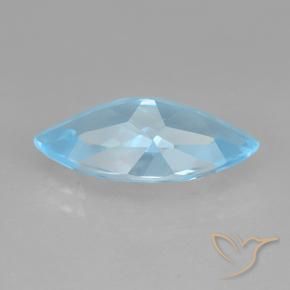 Topaze Bleu ciel naturelle Marquise, 3.75 ct, VVS-VS