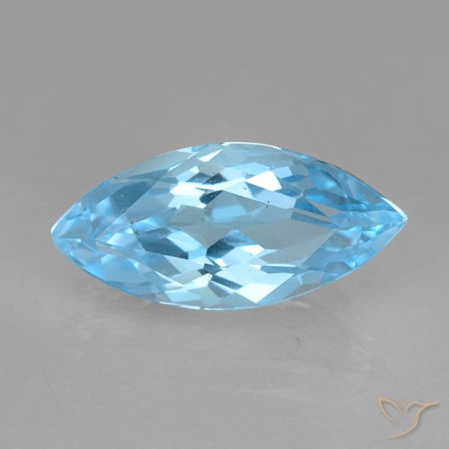 3.70ct Naturel Bleu ciel Topaze, Marquise, VVS