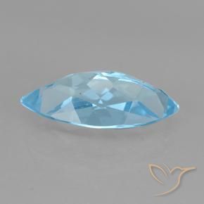 Topaze Bleu ciel naturelle Marquise, 3.70 ct, VVS