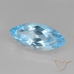 Topaze Bleu Suisse naturelle Marquise, 3.47 ct, VVS
