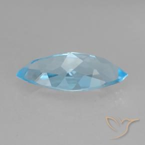 Topaze Bleu Suisse naturelle Marquise, 3.47 ct, VVS