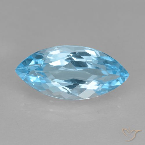 3.82ct Naturel Bleu ciel Topaze, Marquise, VVS-VS