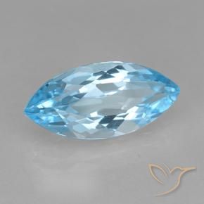 Topaze Bleu ciel naturelle Marquise, 3.82 ct, VVS-VS