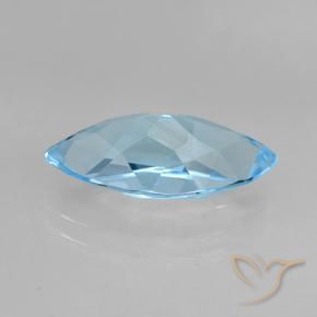 Topaze Bleu ciel naturelle Marquise, 4.01 ct, VVS-VS