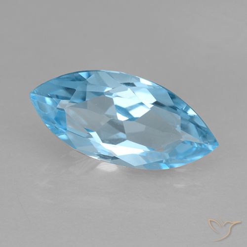 3.69ct Naturel Bleu ciel Topaze, Marquise, VVS-VS