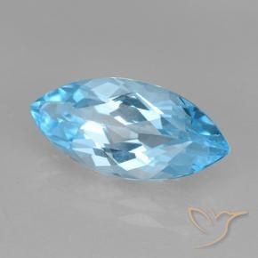Topaze Bleu ciel naturelle Marquise, 4.07 ct, VVS-VS