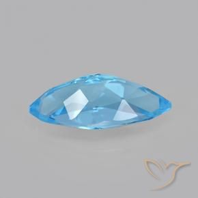 Topaze Bleu Suisse naturelle Marquise, 4.06 ct, VVS