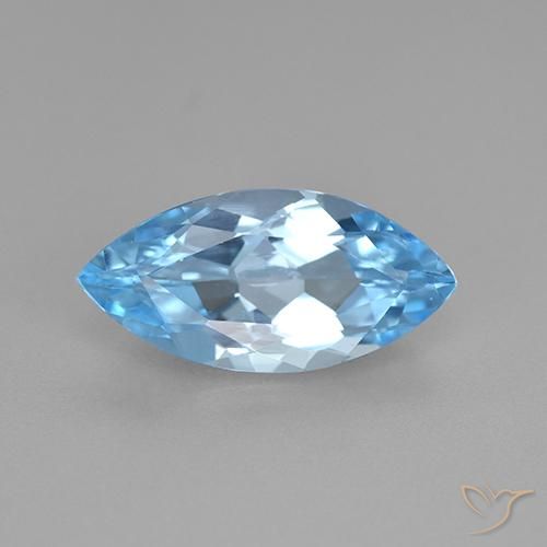 3.75ct Naturel Bleu ciel Topaze, Marquise, VVS-VS
