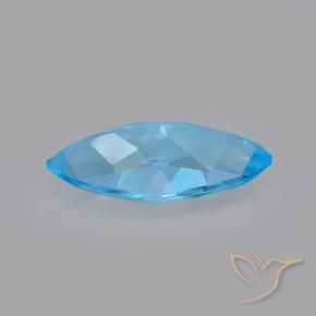 Topaze Bleu Suisse naturelle Marquise, 3.40 ct, VVS-VS