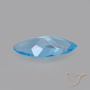 Topaze Bleu Suisse naturelle Marquise, 3.19 ct, VVS-VS