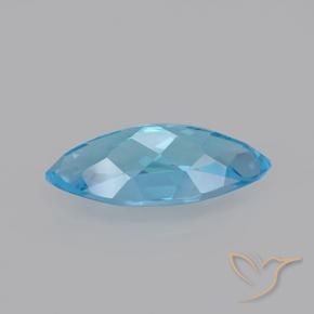 Topaze Bleu Suisse naturelle Marquise, 3.67 ct, VVS