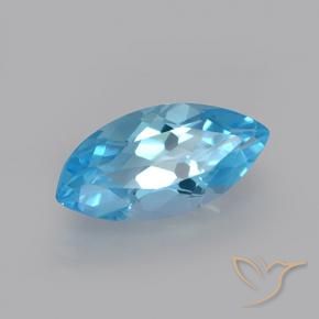 Topaze Bleu Suisse naturelle Marquise, 3.70 ct, VVS