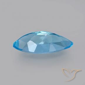 Topaze Bleu Suisse naturelle Marquise, 3.70 ct, VVS