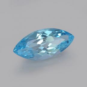 Topaze Bleu Suisse naturelle Marquise, 3.79 ct, VVS