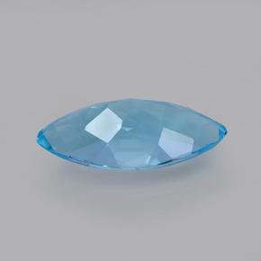Topaze Bleu Suisse naturelle Marquise, 3.79 ct, VVS