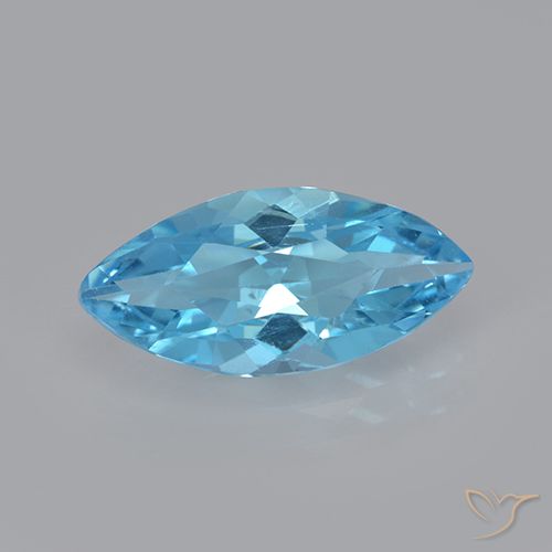 3.34ct Naturel Bleu Suisse Topaze, Marquise, VVS