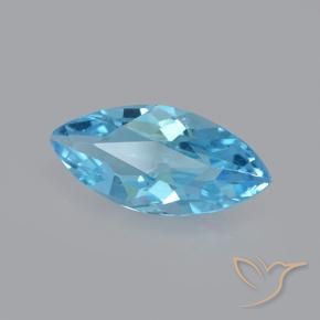 Topaze Bleu Suisse naturelle Marquise, 3.34 ct, VVS