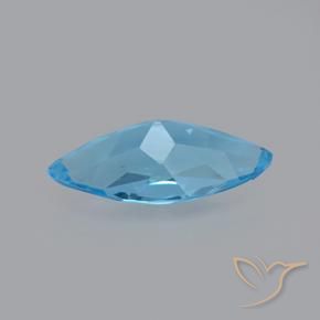 Topaze Bleu Suisse naturelle Marquise, 3.34 ct, VVS