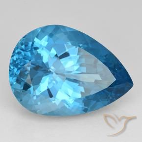 Topaze Bleu Suisse naturelle En forme de poire, 23.70 ct, VVS