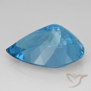 Topaze Bleu Suisse naturelle En forme de poire, 23.70 ct, VVS