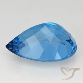 Topaze Bleu Suisse naturelle En forme de poire, 25.31 ct, VVS