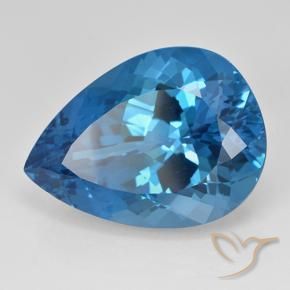 Topaze Bleu Suisse naturelle En forme de poire, 25.03 ct, VVS