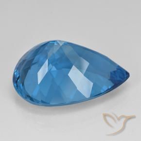 Topaze Bleu Suisse naturelle En forme de poire, 25.03 ct, VVS