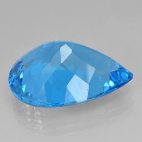 Topaze bleue naturelle en forme de poire, 22,54 ct, VVS