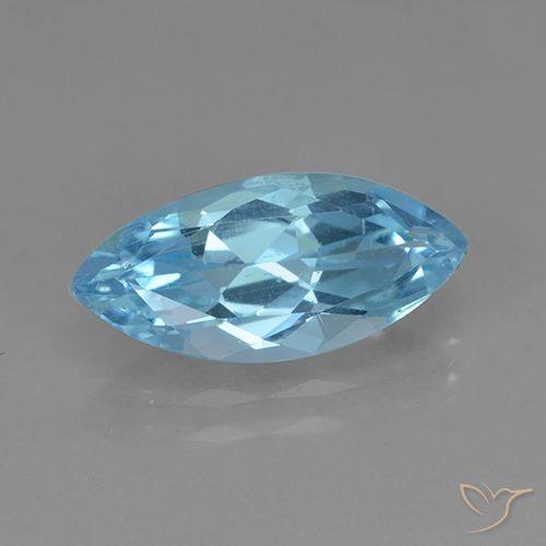 3.46ct Naturel Bleu ciel Topaze, Marquise, VVS-VS
