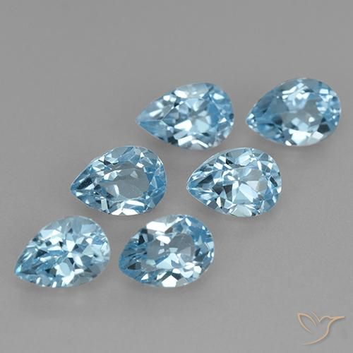 Shop natural 3.85ct Bleu Suisse Topaze gems, En forme de poire, from Brésil at GemSelect. In stock, global shipping!