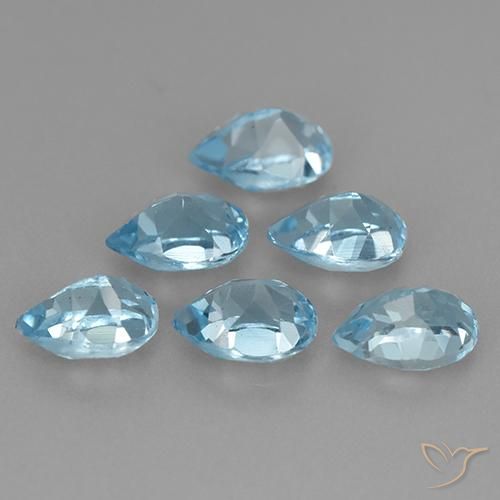 Shop natural 3.85ct Bleu Suisse Topaze gems, En forme de poire, from Brésil at GemSelect. In stock, global shipping!