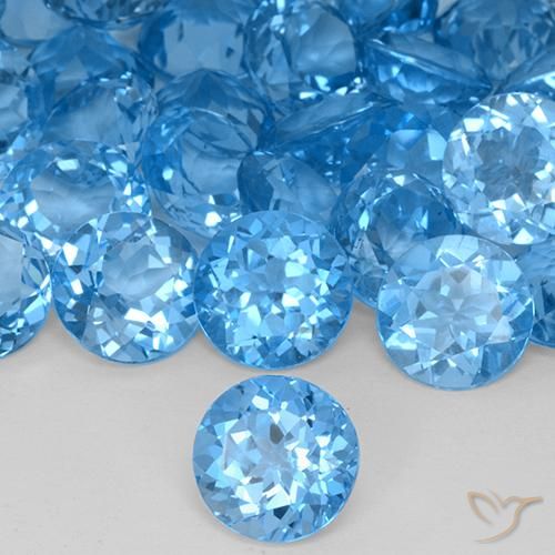Topaze Bleu Suisse naturelle Tour, 4.43 ct, VVS-VS