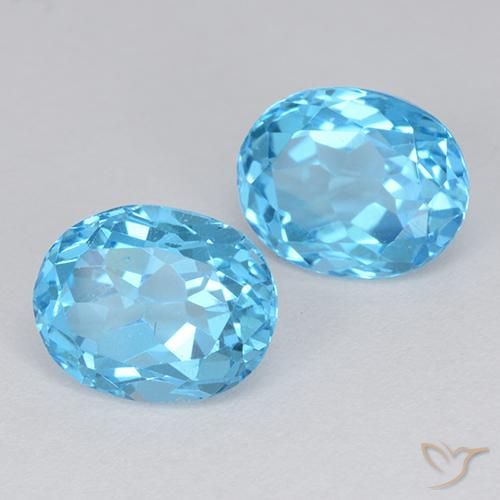 Achetez naturel 5.51ct Bleu ciel Topaze gems, Coupe ovale, En provenance Brésil chez GemSelect. En stock, livraison internationale!