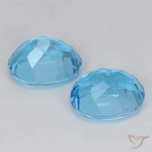Achetez naturel 5.51ct Bleu ciel Topaze gems, Coupe ovale, En provenance Brésil chez GemSelect. En stock, livraison internationale!