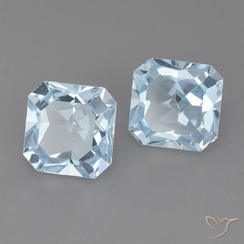 Shop natural 5.97ct Bleu ciel Topaze gems, Octogone / coupe Émeraude, from Cambodge at GemSelect. In stock, global shipping!