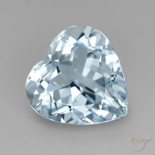3.92ct Naturel Bleu ciel Topaze, Cœur, VVS-VS