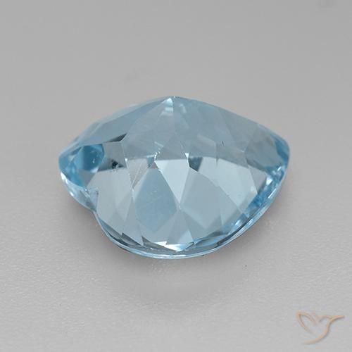 Topaze Bleu ciel naturelle Cœur, 4.06 ct, VVS-VS