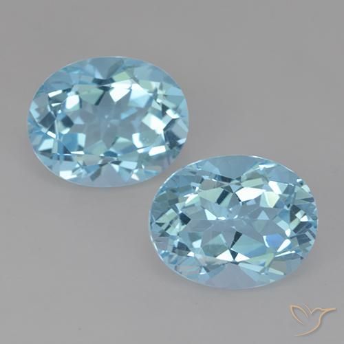 6.70ctw Naturel Bleu ciel Topaze, ovale, VVS