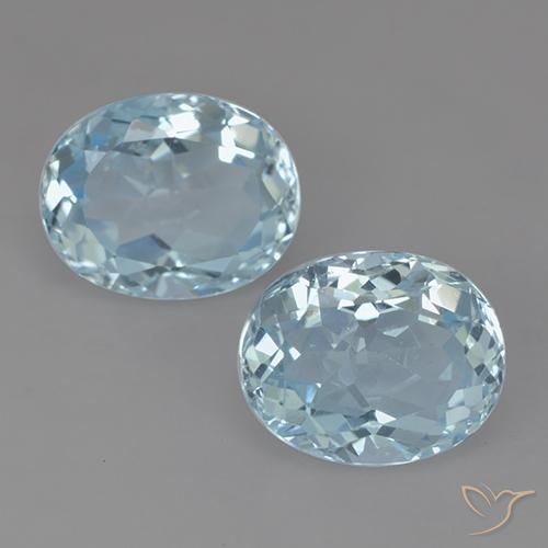 7.34ctw Naturel Bleu ciel Topaze, ovale, VVS-VS
