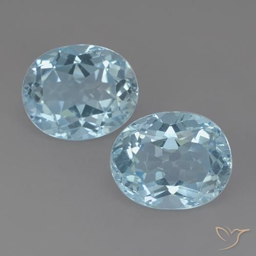 6.67ctw Naturel Bleu ciel Topaze, ovale, VVS