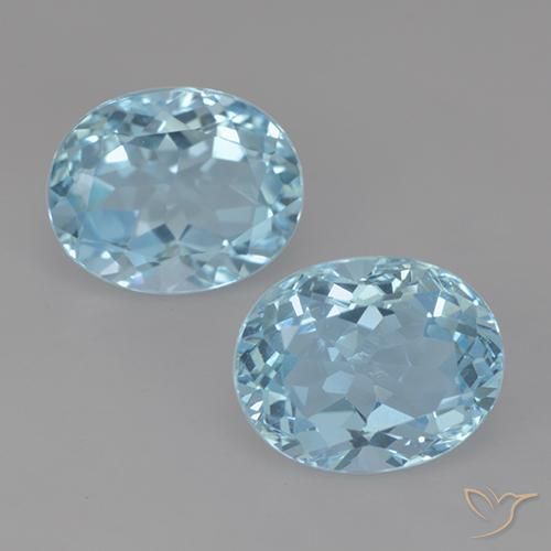 6.89ctw Naturel Bleu ciel Topaze, ovale, VVS-VS